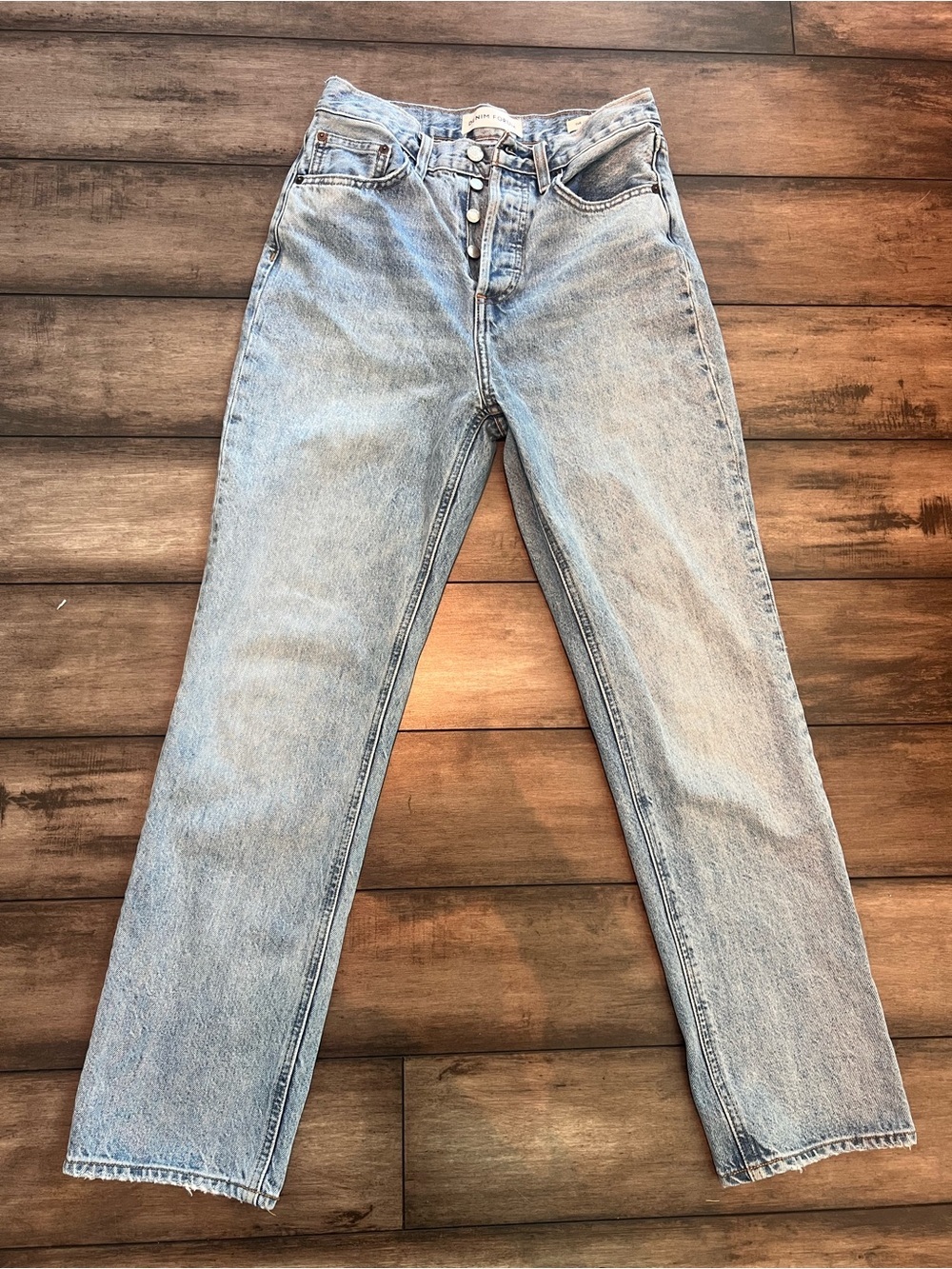 ARITZIA Denim Forum Joni high rise loose Light Blue Wide Leg Jeans 100% Cotton - Picture 5 of 14